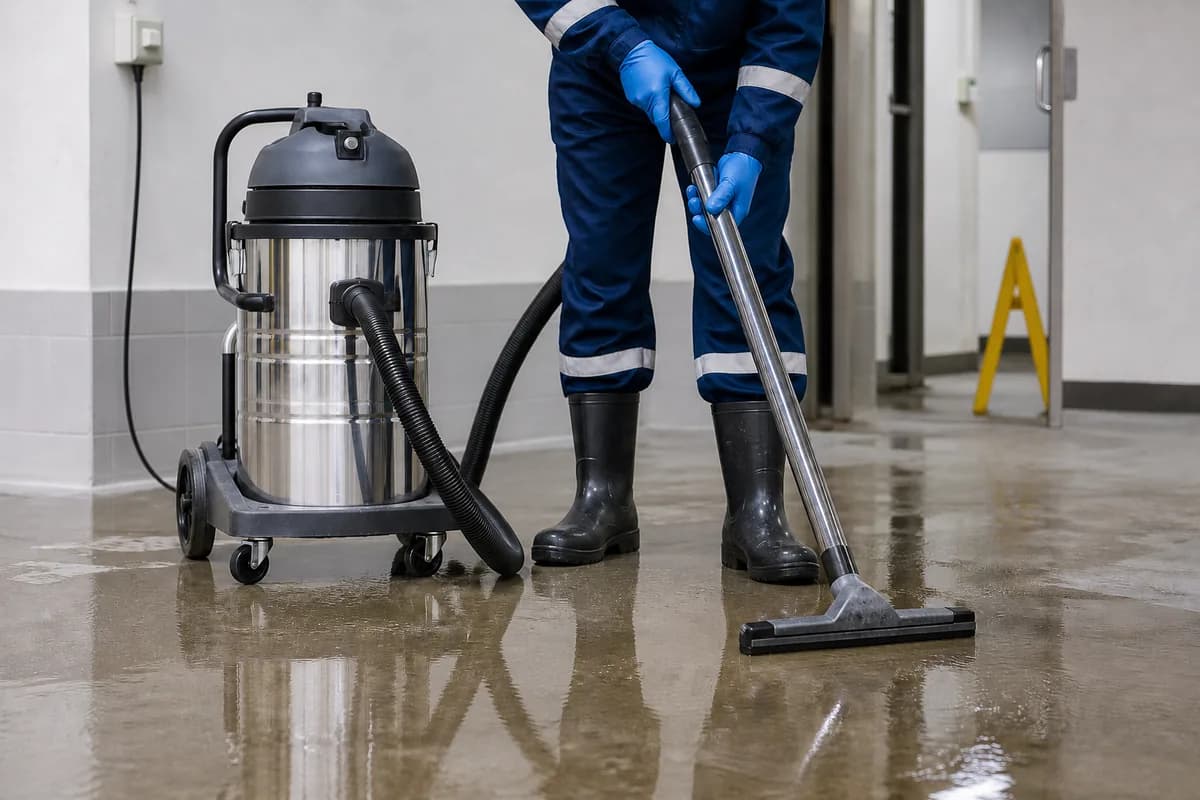 Aspiradora industrial para líquidos y residuos húmedos